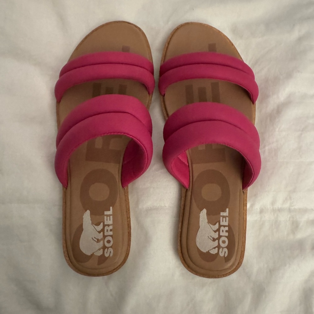 Sorel Pink Slide Sandals